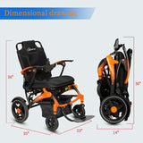 34Lb Carbon Fiber Lightweight Electric wheelchairs for Travel,15 Miles Long Travel Range Wheelchair,Brushless Motor All Terrain Power Wheelchair,Single Battery