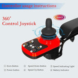 Electric Wheelchairs for Adults,36lb Ultra Lightweight Electric Wheelchair,12 Mile Portable Power Wheelchair, Double Brake Folding Electric Wheelchair for Travel,Single Battery