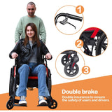 14lb Magnesium Ultra Lightweight Wheelchair 20 inch seat with Flip Back Arms,Lightweight Wheelchair Foldable,wheelchairs for Adults with Travel Bag