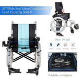 5.8KG Magnesium 20″ Wide Seat Wheelchair