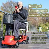 33lb 30miles,Mobility Scooter for Adults,Magnesium Ultra Lightweight Folding Power Mobility Scooter for Senior,All Terrain Motorized Scooter,240lbs Capacity,Airline Approved,Two Battery