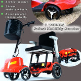 33lb 30miles,Mobility Scooter for Adults,Magnesium Ultra Lightweight Folding Power Mobility Scooter for Senior,All Terrain Motorized Scooter,240lbs Capacity,Airline Approved,Two Battery