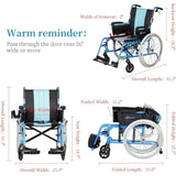 5.8KG Magnesium 20″ Wide Seat Wheelchair