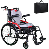 14lb Magnesium Ultra Lightweight Wheelchair 20 inch seat with Flip Back Arms,Lightweight Wheelchair Foldable,wheelchairs for Adults with Travel Bag